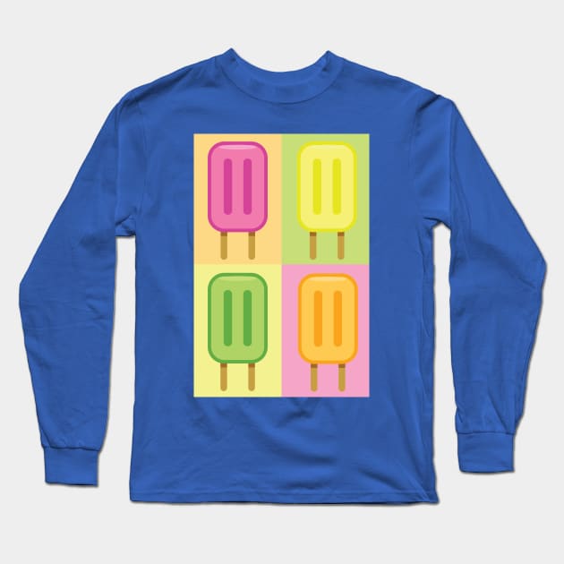Pop Art Popsicles Long Sleeve T-Shirt by magentasponge